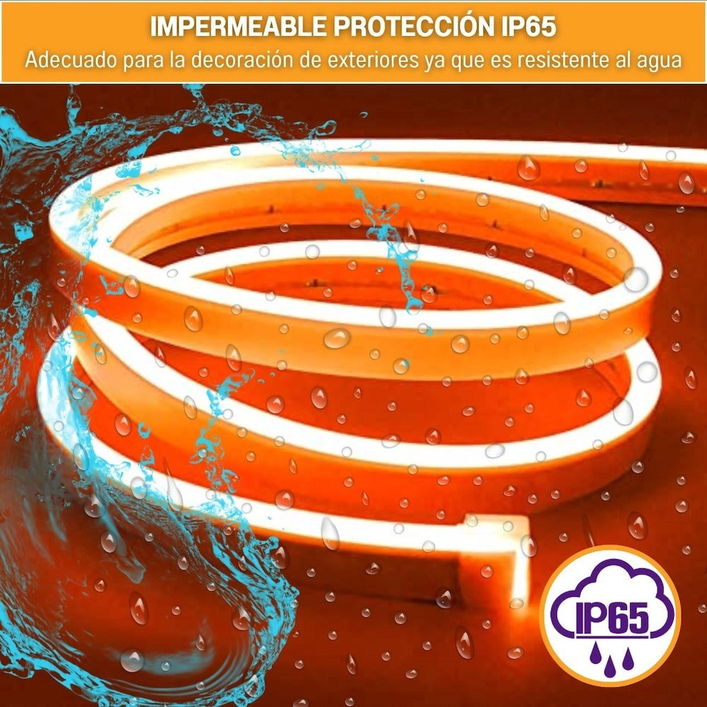 Tira Luz led NEÓN Ip65 Flexible Unicolor De 5m M13-005