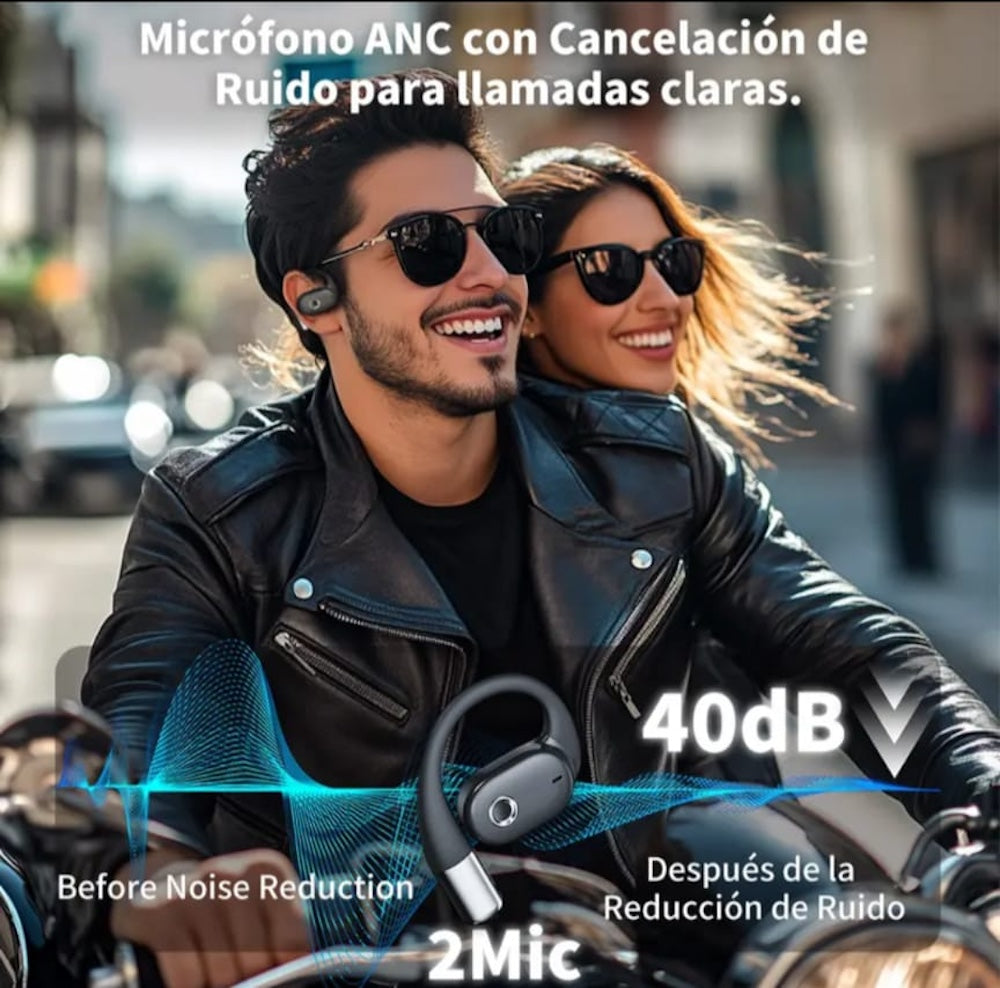Audífonos Bluetooth Conducción de Aire Cancelación de Ruido Sport 50mAh IPX4 G-TIDE OWS 8