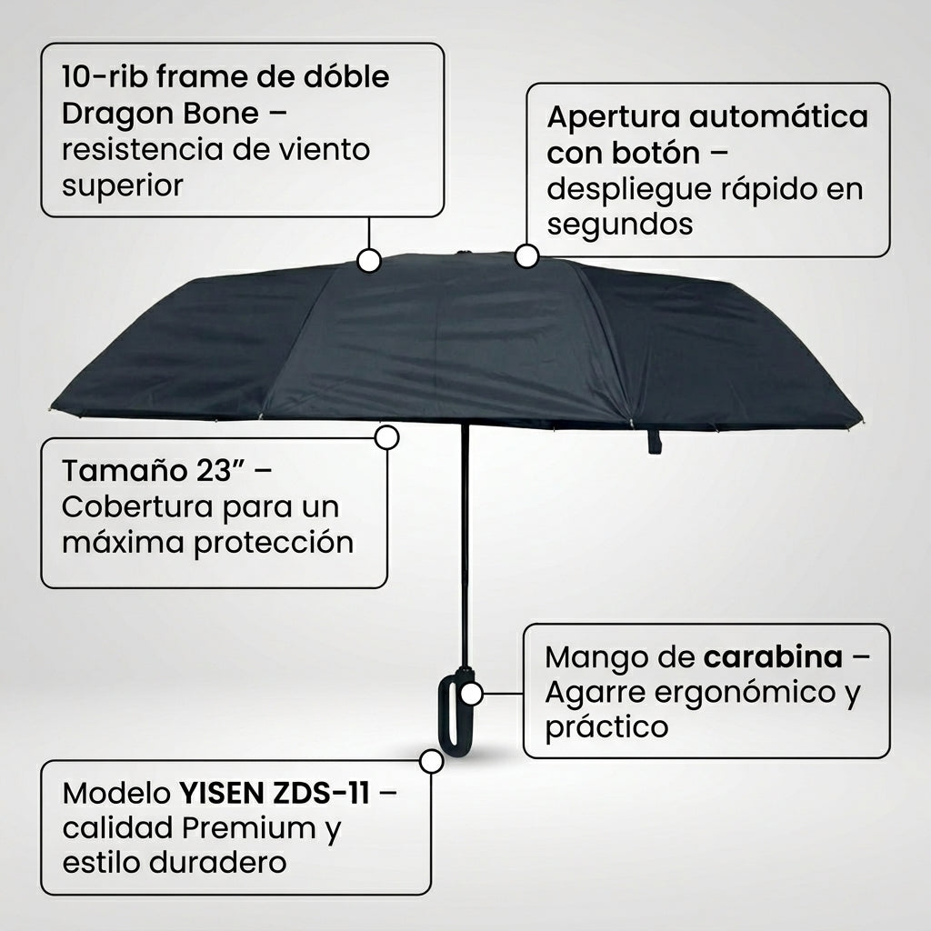 Paraguas Automatico lluvias YISEN ZDS-11
