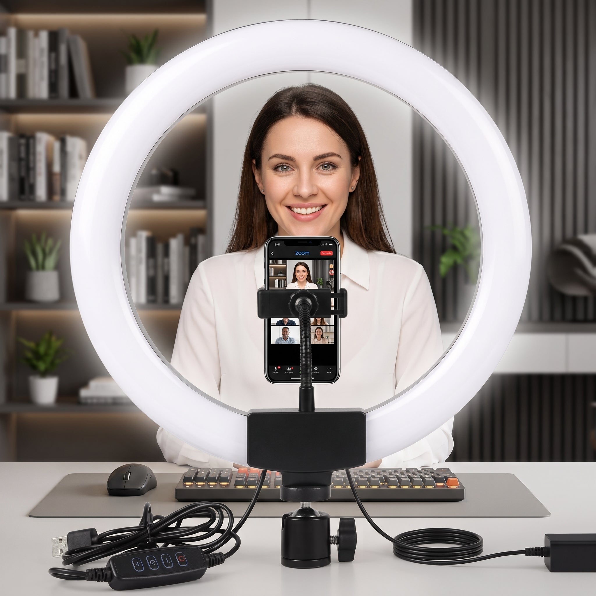 Lampara Aro de Luz LED YISEN QX-300 12 Pulgadas