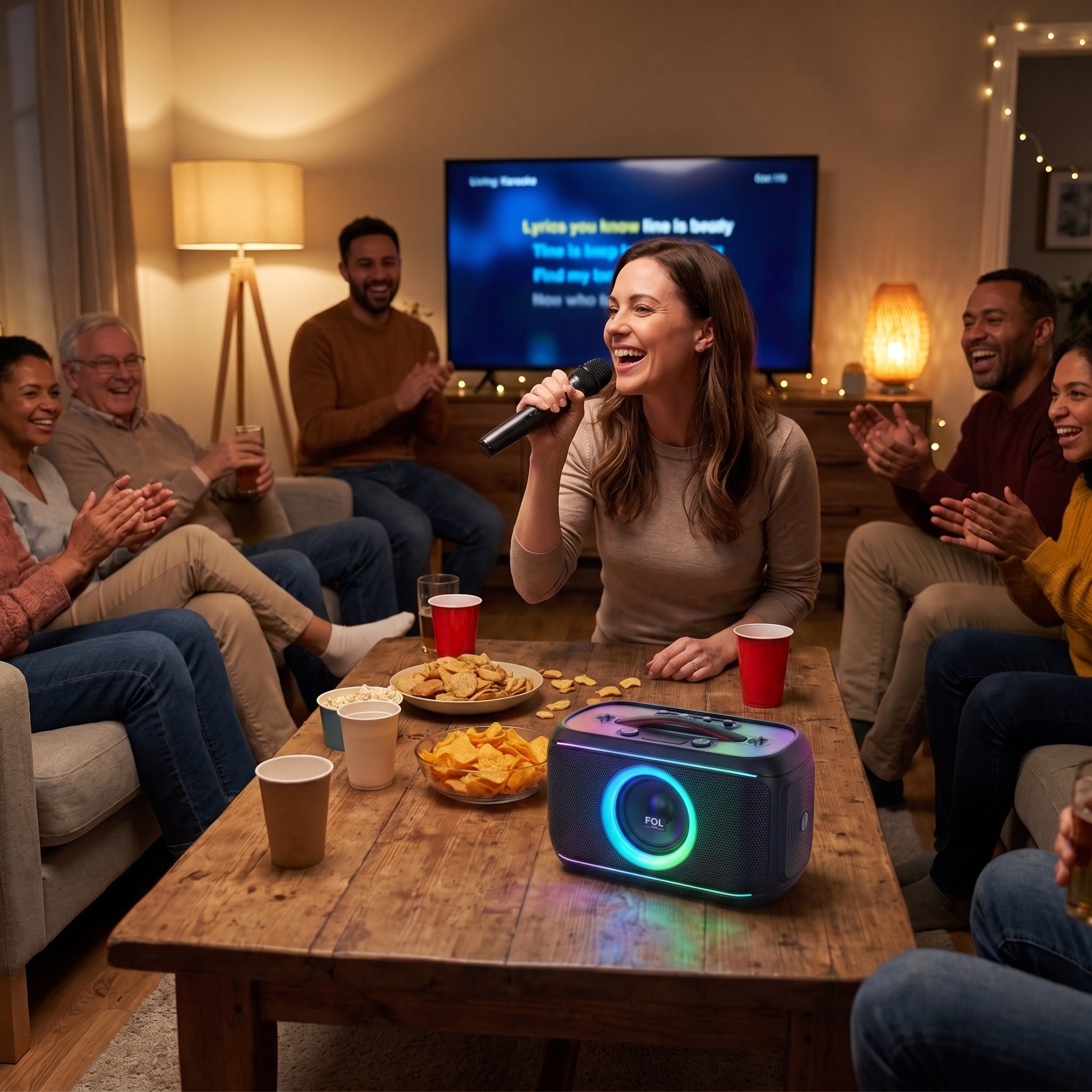 Bocina TWS Bluetooth FOL FS-R309 Microfono Party Box