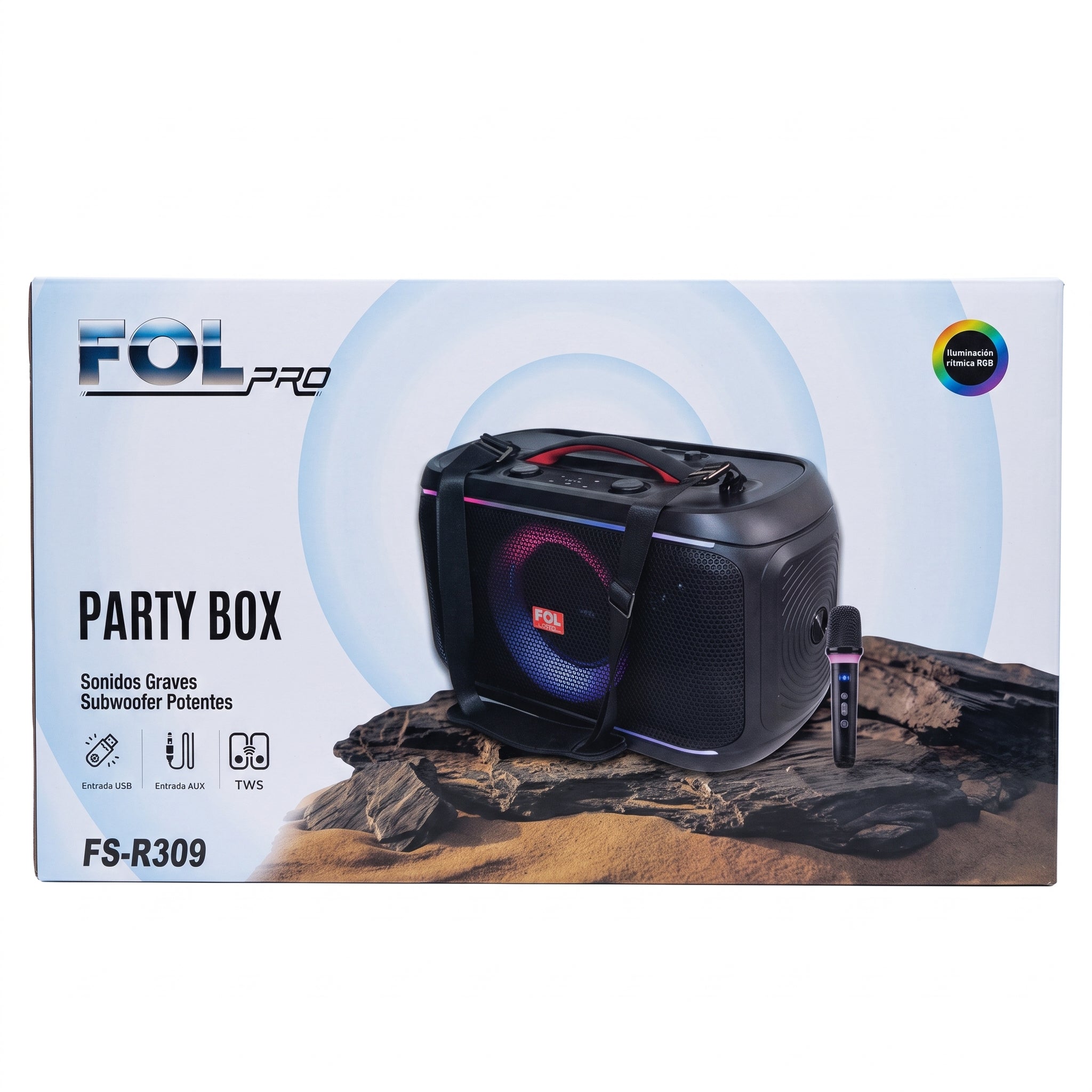 Bocina TWS Bluetooth FOL FS-R309 Microfono Party Box