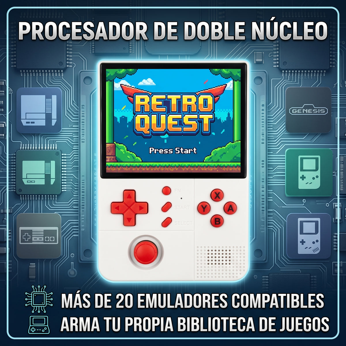 Consola Portátil R40XX Pro con Pantalla de 4.2 Pulgadas, Salida HD y Más de 20 Emuladores