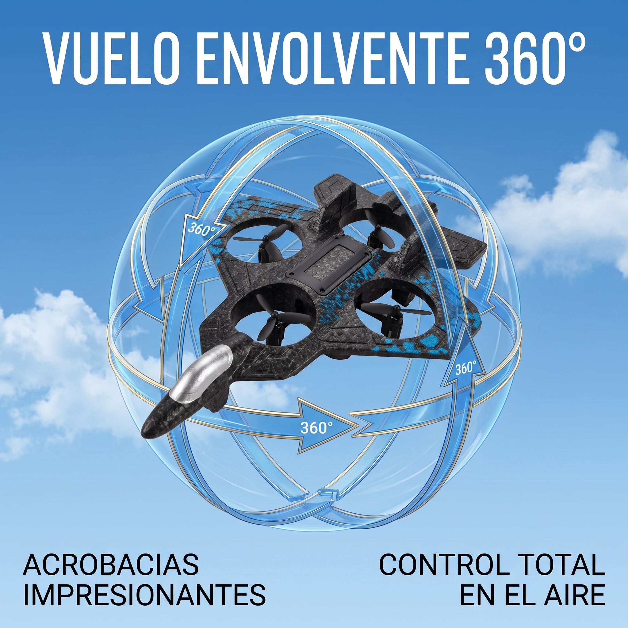 Juguete Avión de Combate Interestelar YISEN S1 Control Remoto