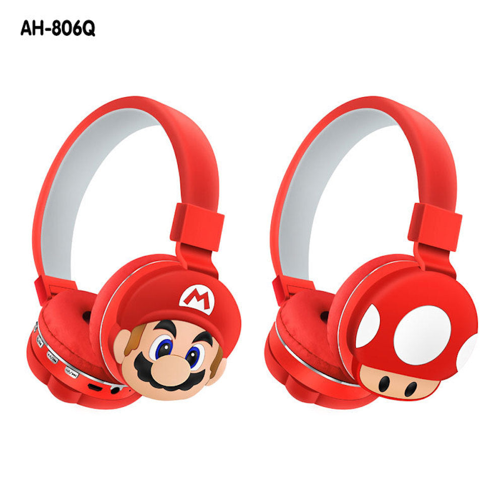 Audífonos Diadema Bluetooth Mario Bros Inalámbrico Plegable Moreka Shop
