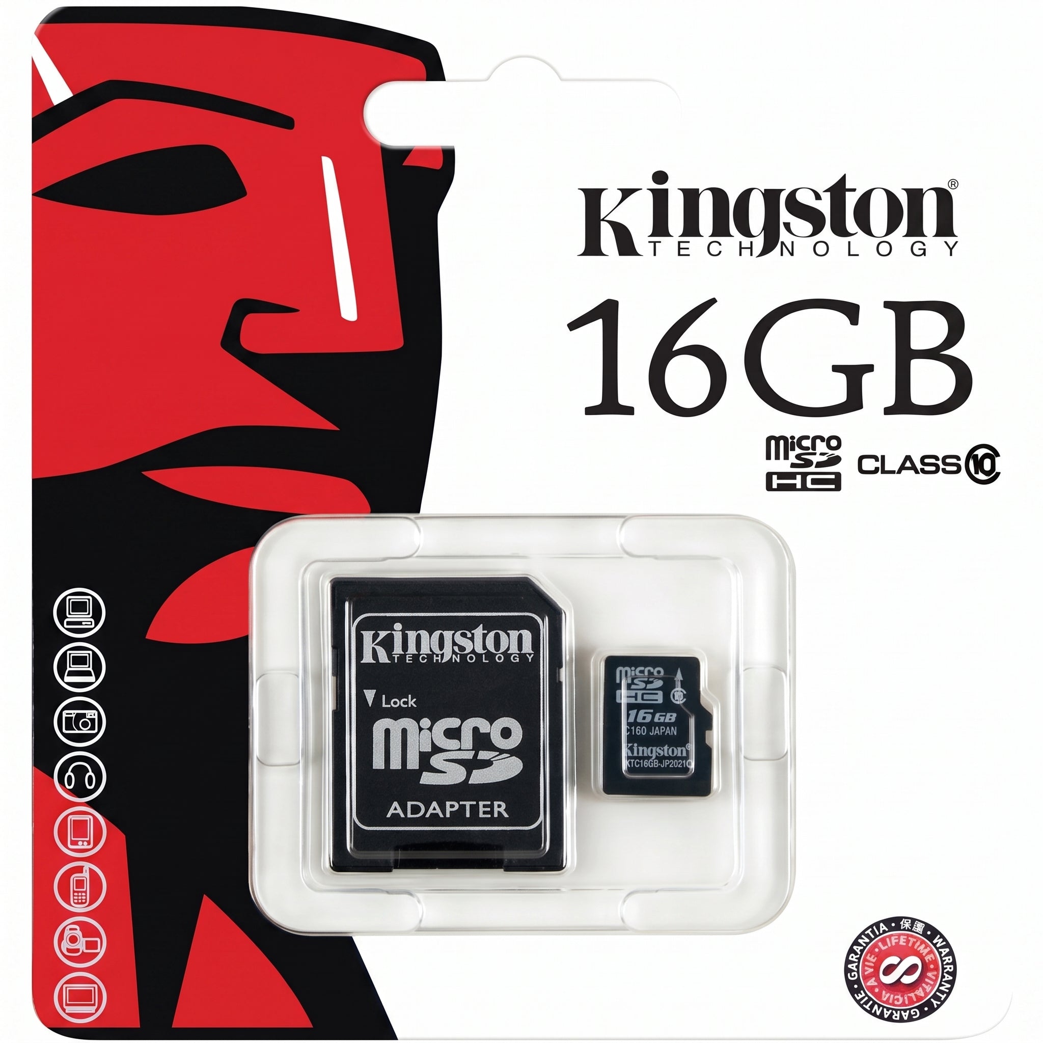 Memoria MICRO SD Kingston 16GB 45MB/s