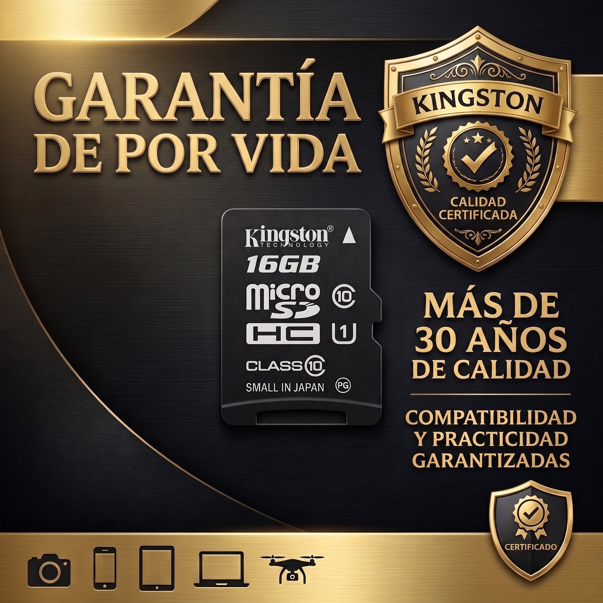 Memoria MICRO SD Kingston 16GB 45MB/s