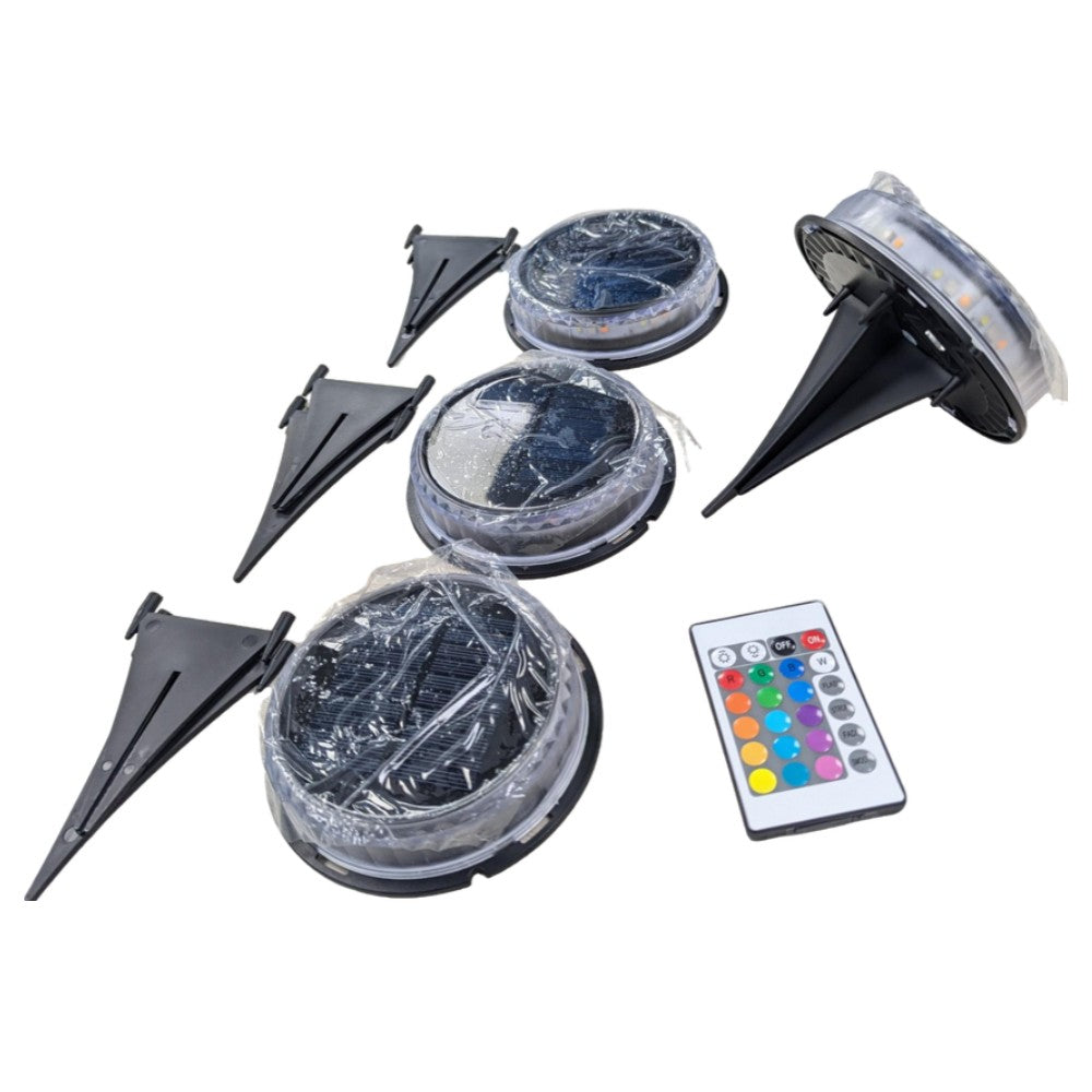 Kit de 4 Luz Solar para Césped Iluminación de 360° y 50 Horas de Brillo SQ-HP-2101-4