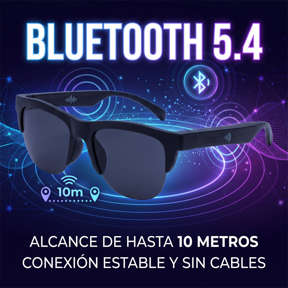 Gafas Auriculares Inalámbricos Büytiti ST-B261 Bluetooth 5.4 Protección UV