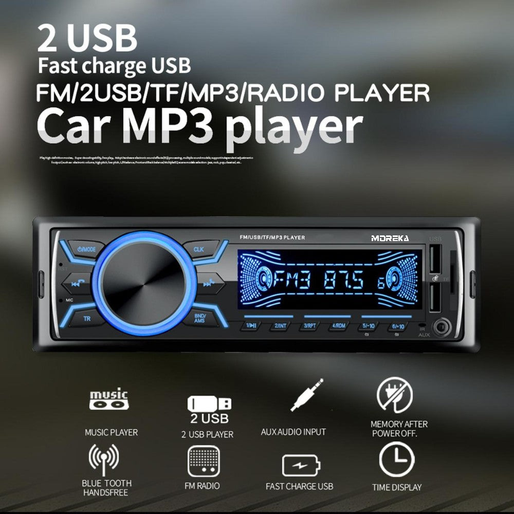 Auto Estéreo radio FM AM audio Bluetooth y llamadas manos libres Moreka SYD-1206