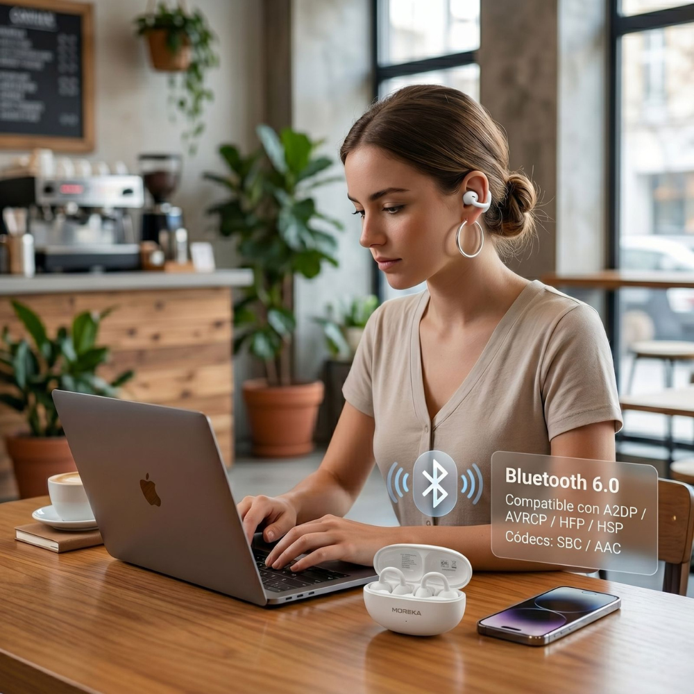 Audífonos Tipo Arete Moreka E604 Estilo y Libertad con Sonido de Alta Calidad