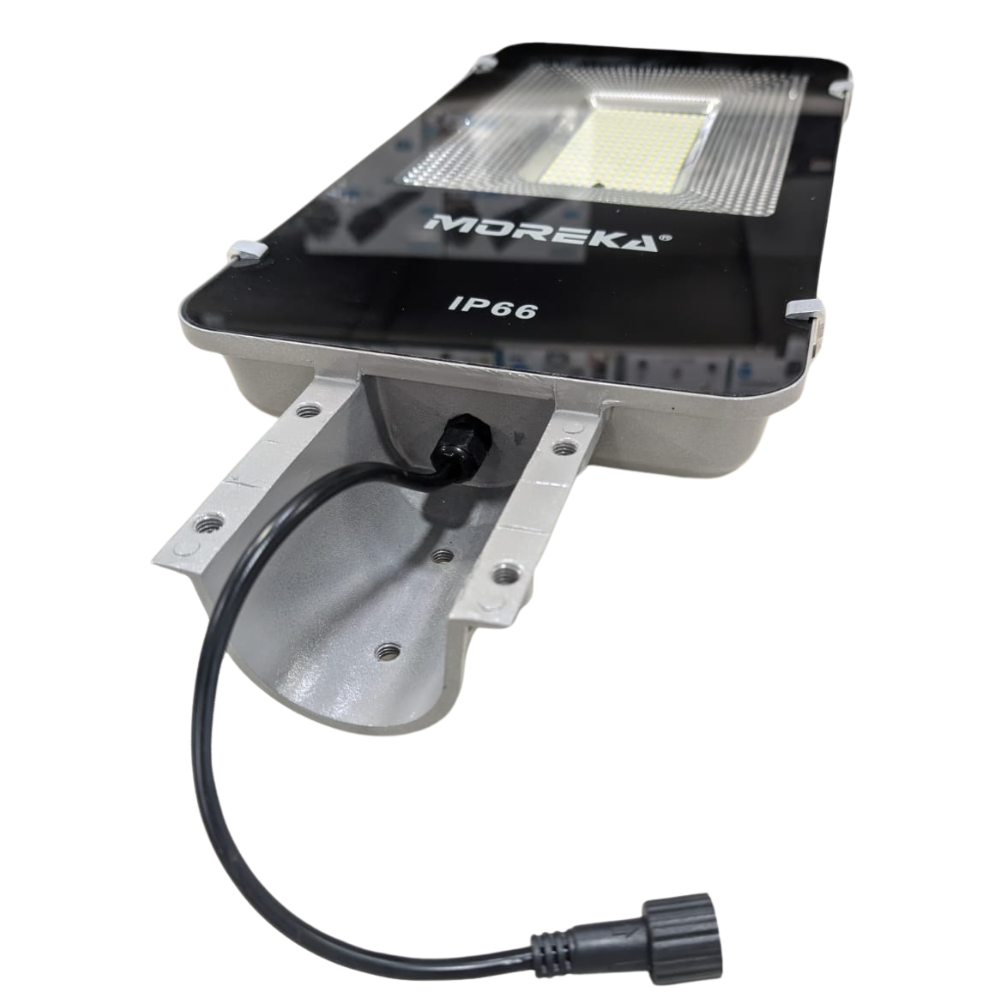Luz de Calle Solar Moreka MOR 100W Cero Consumo con Control Remoto y Temporizador IP66 para Exteriores
