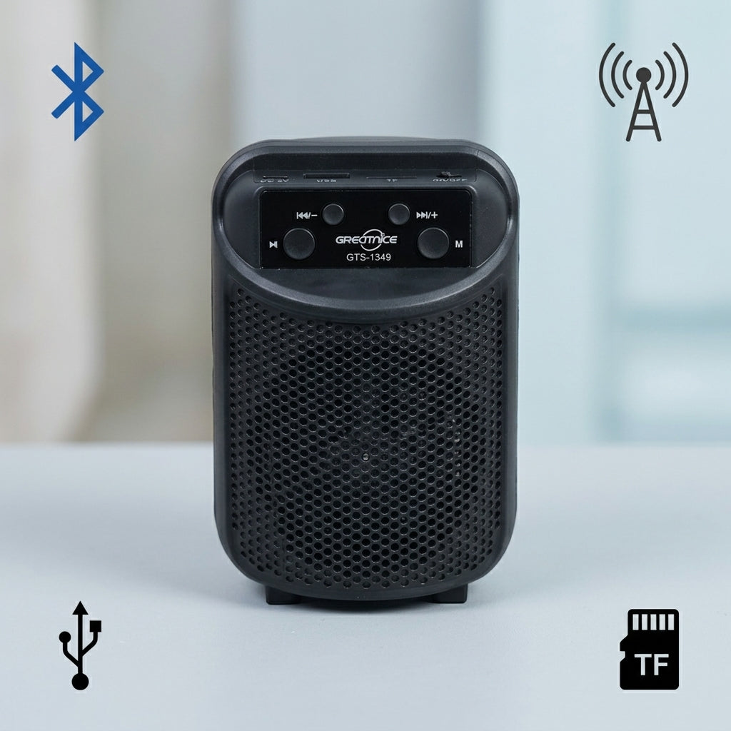 Bocina Bluetooth Recargable Greatnice GTS-1349 Inalámbrica USB RADIO FM 5W