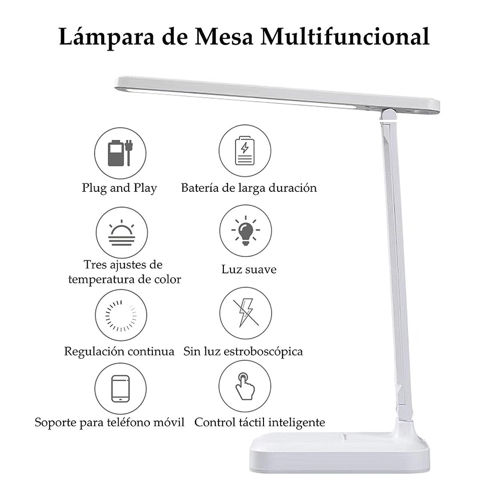 lámpara de escritorio cargador inalámbrico rápido 15W TD10-LED