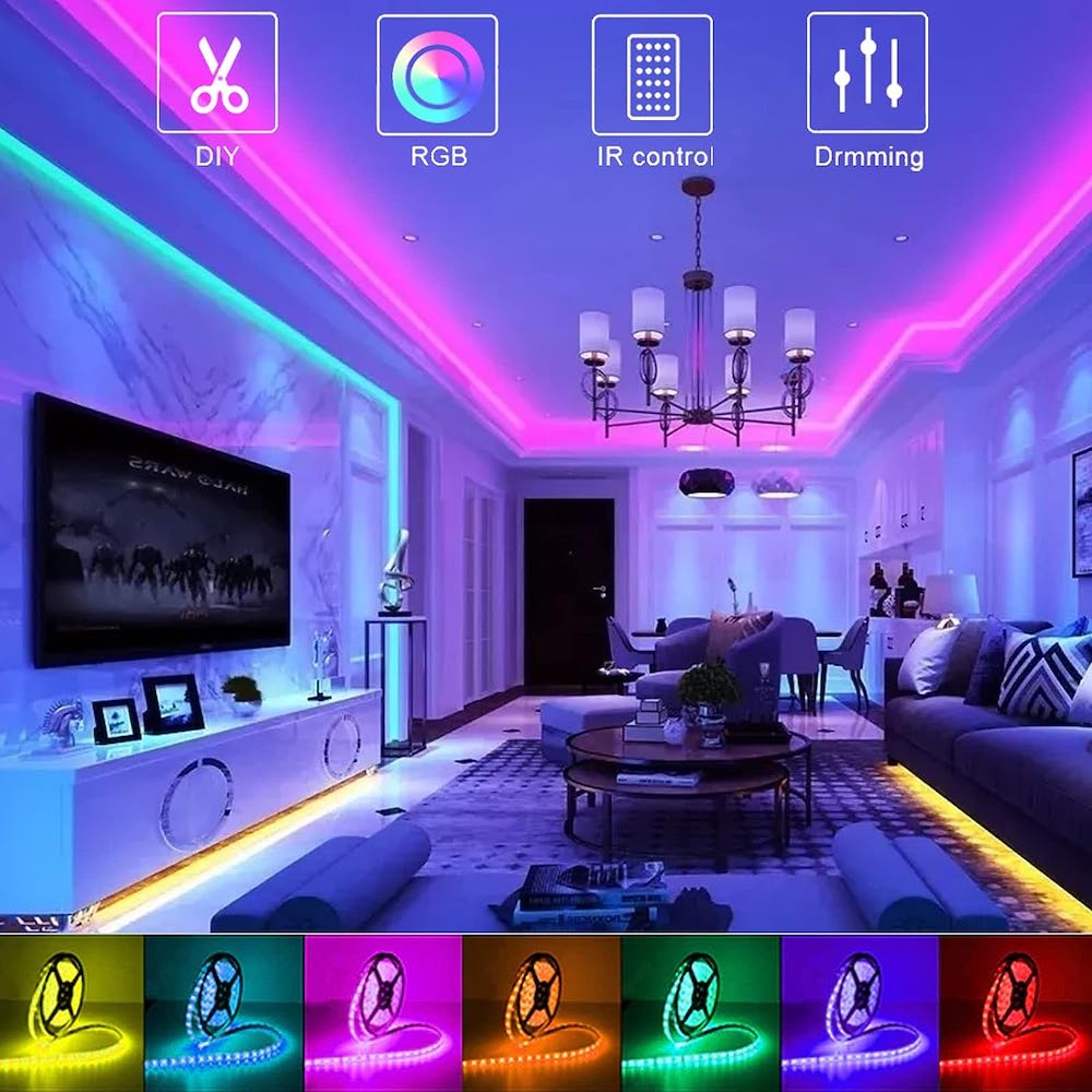 Tira Luz Led Colores Moreka 28355, 5m 2835 Rgb Con Control 24 Botones