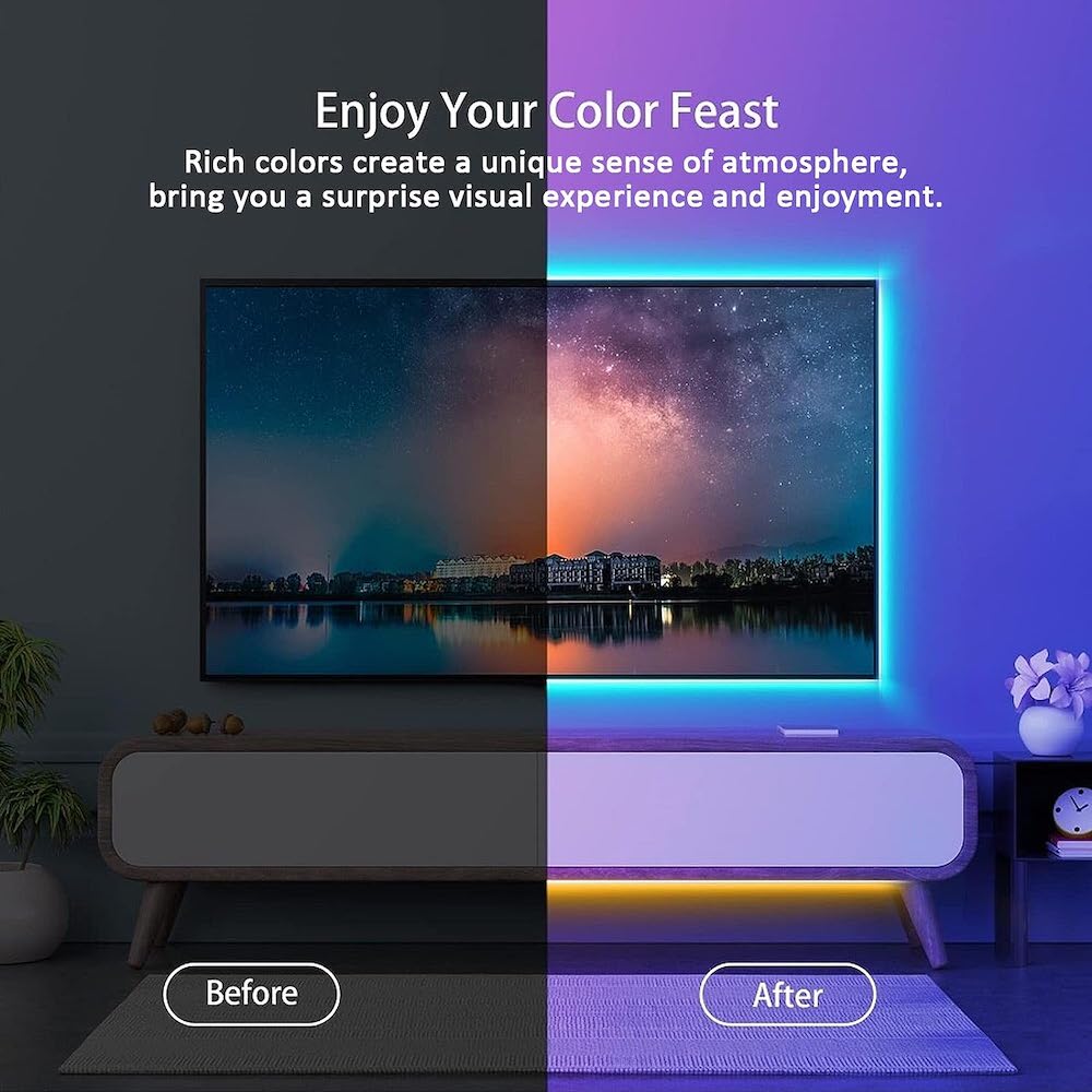 Tira Luz Led Colores Moreka 28355, 5m 2835 Rgb Con Control 24 Botones