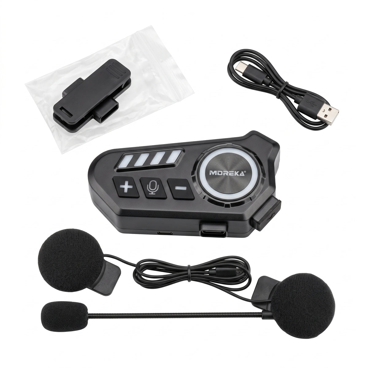 Auricular Inalámbrico para Casco Moreka TK01 con 40 Horas de Batería y Resistencia IPX6