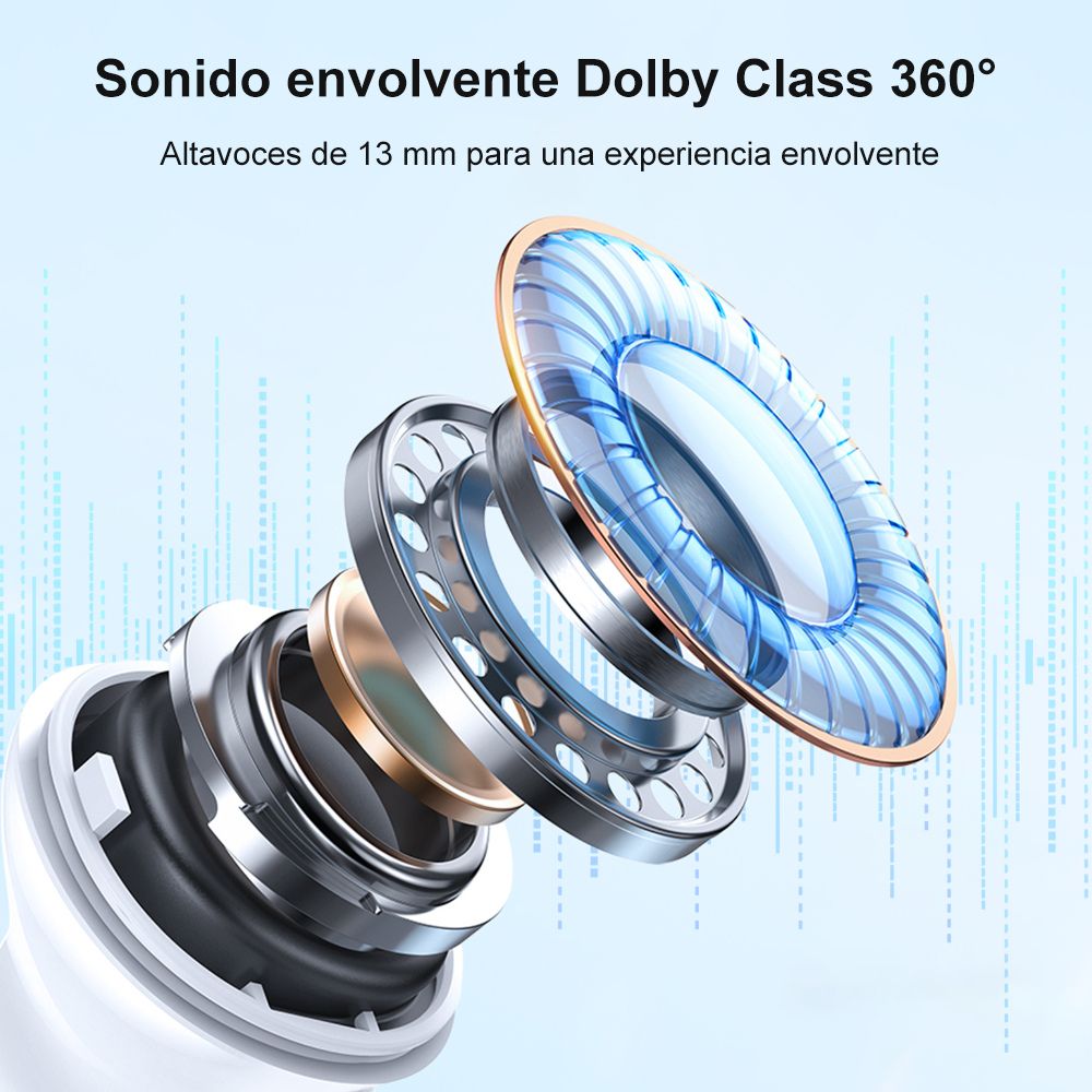 Audífonos Bluetooth Traductor IA A9 Táctil Modo Altavoz