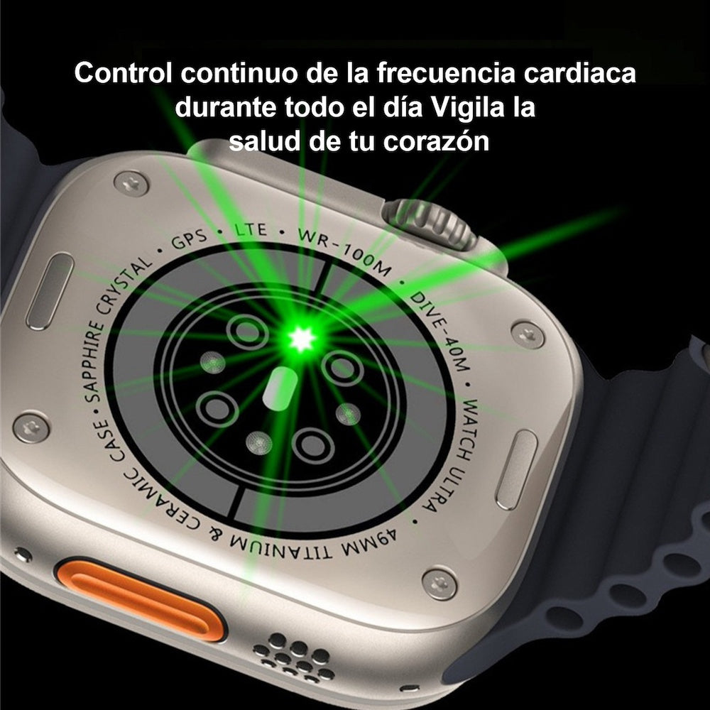 SmartWatch Ultra2 WLR4 Carga Inalámbrica 4 Bandas