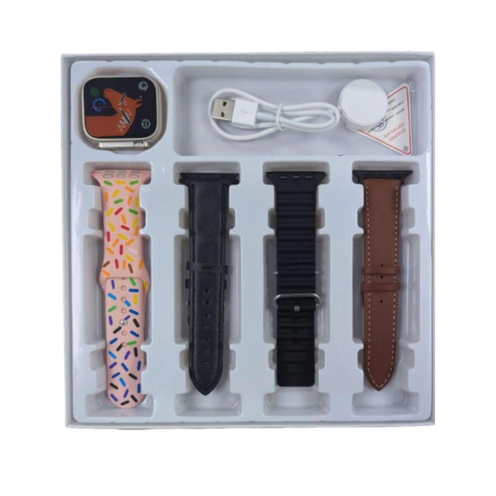 SmartWatch Ultra2 WLR4 Carga Inalámbrica 4 Bandas