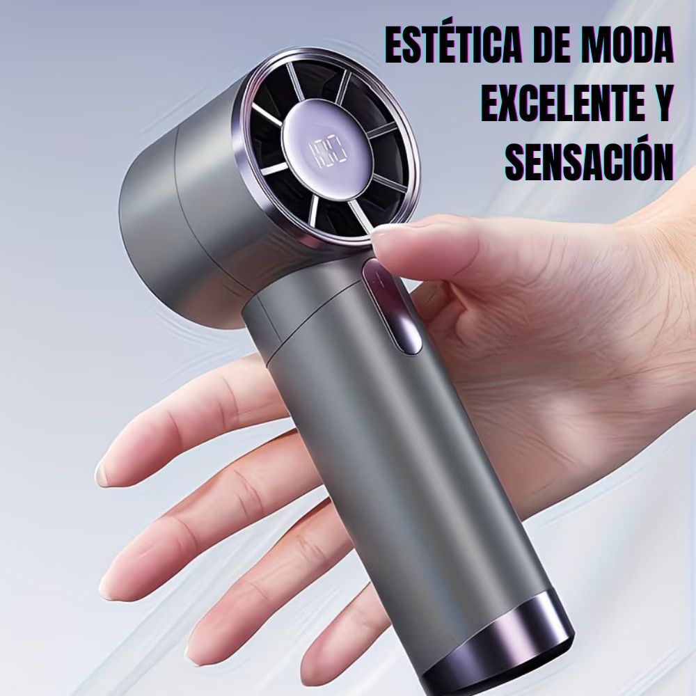 Ventilador Portátil de mano Frescura 100 velocidades 3000mAh Pantalla LED XFS-202