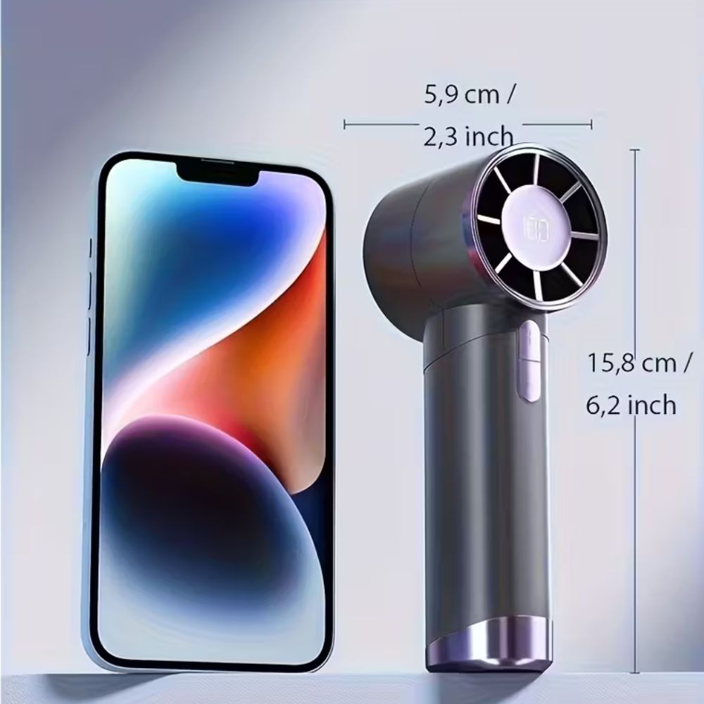 Ventilador Portátil de mano Frescura 100 velocidades 3000mAh Pantalla LED XFS-202