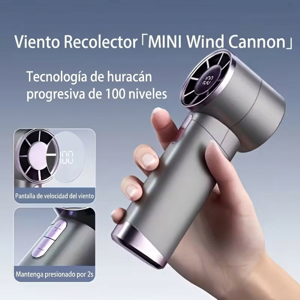 Ventilador Portátil de mano Frescura 100 velocidades 3000mAh Pantalla LED XFS-202