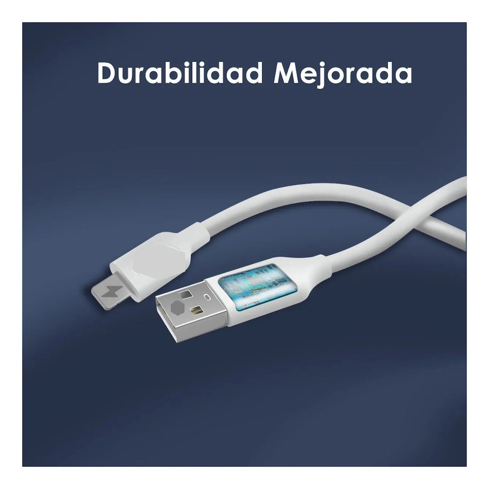 Cargador IP cable tipo IP 1m 2.4A carga rápida Nebro VGA-008