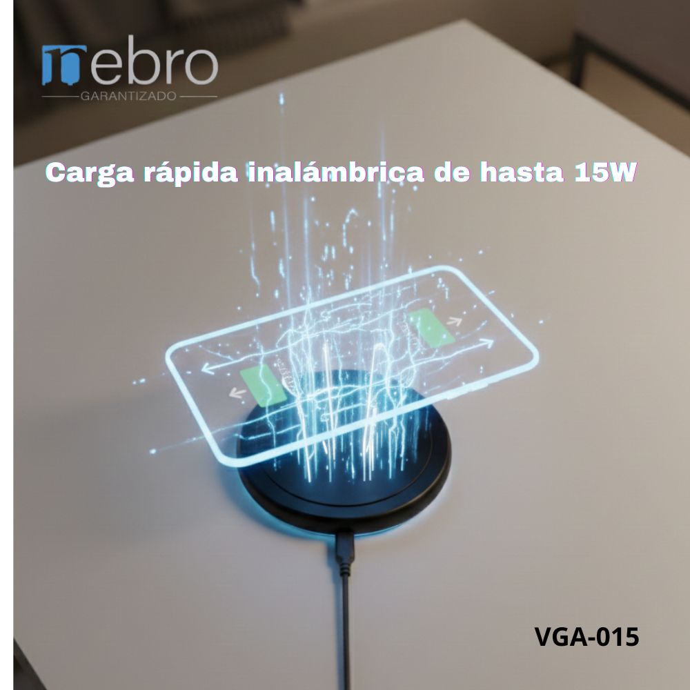 Cargador Magnetico Inálambrico 15W Nebro VGA-015