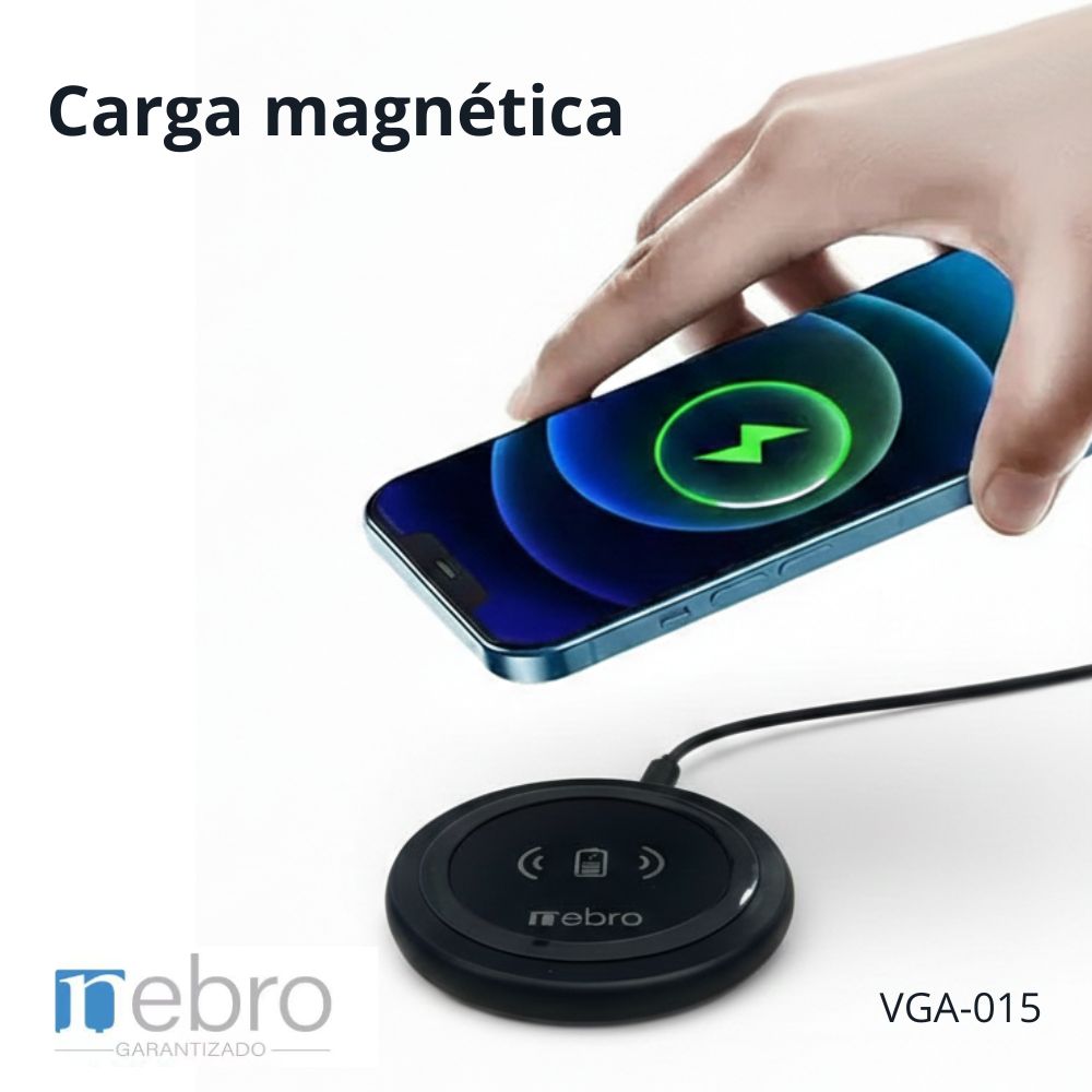 Cargador Magnetico Inálambrico 15W Nebro VGA-015