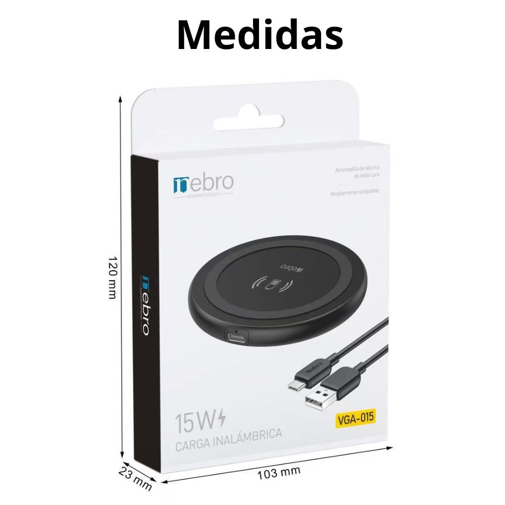 Cargador Magnetico Inálambrico 15W Nebro VGA-015