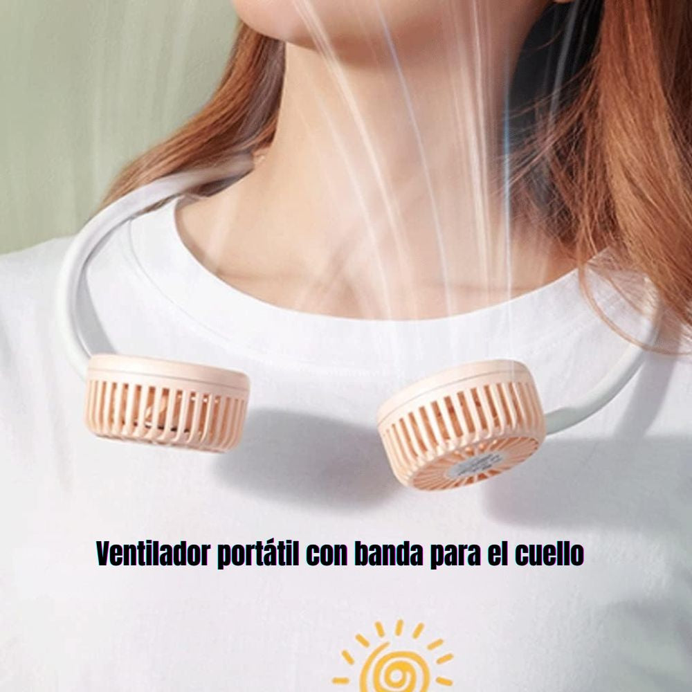 Ventilador Portátil de Cuello Frescura 360° 2 velocidades 500mAh SMA5A