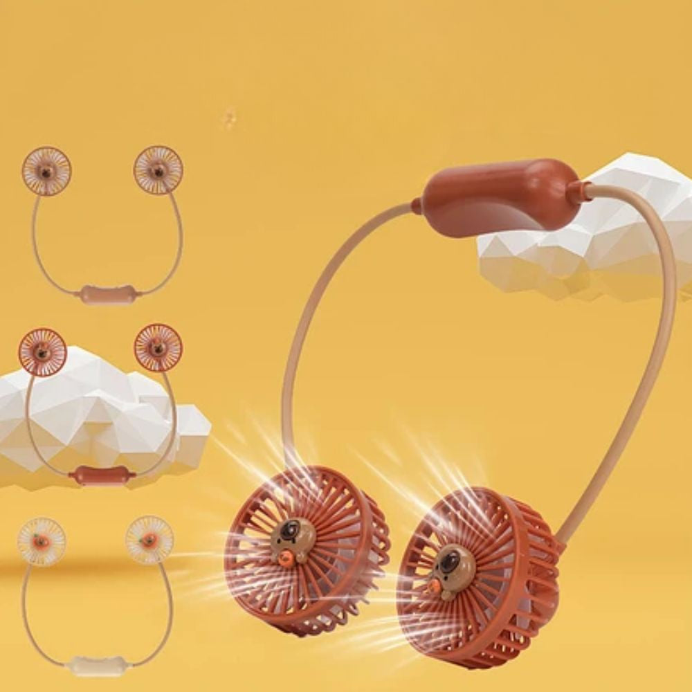 Ventilador Portátil de Cuello Frescura 360° 2 velocidades 500mAh SMA5A