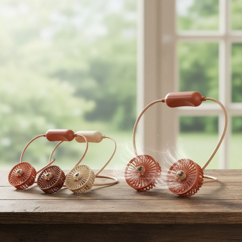 Ventilador Portátil de Cuello Frescura 360° 2 velocidades 500mAh SMA5A