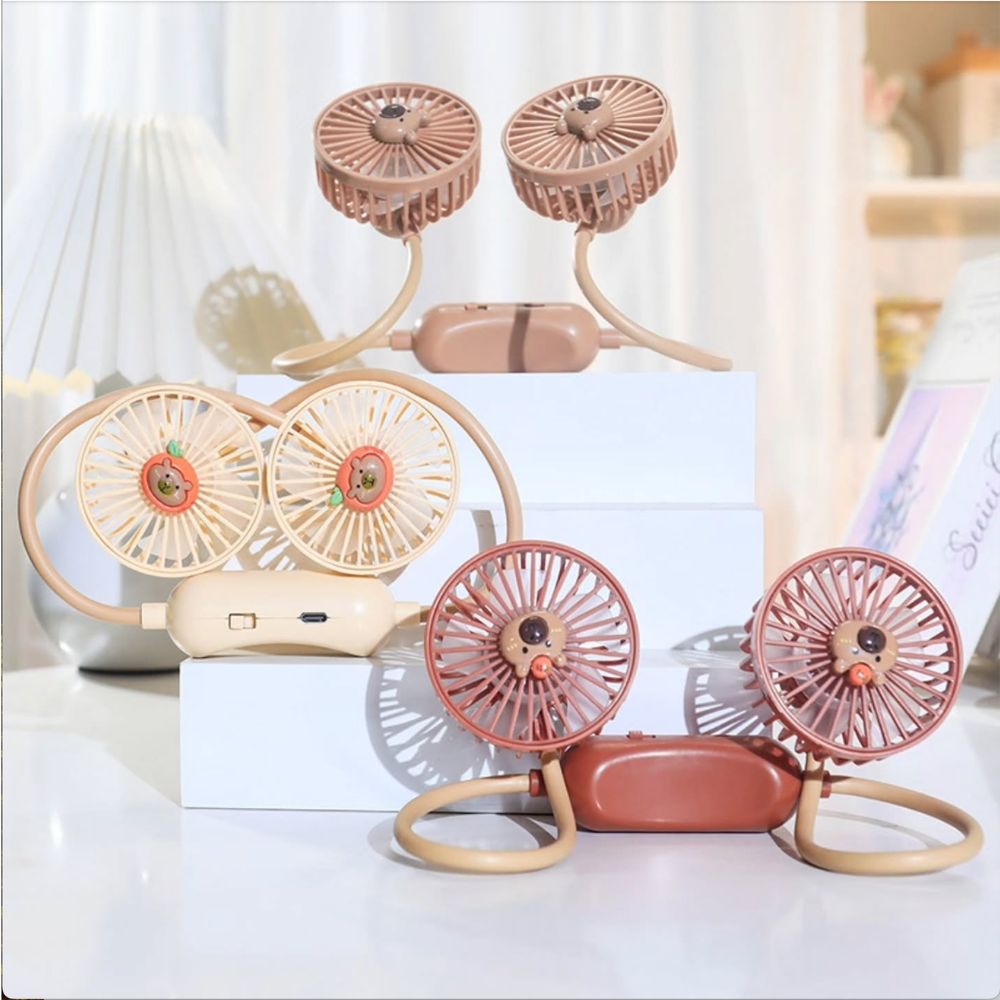 Ventilador Portátil de Cuello Frescura 360° 2 velocidades 500mAh SMA5A