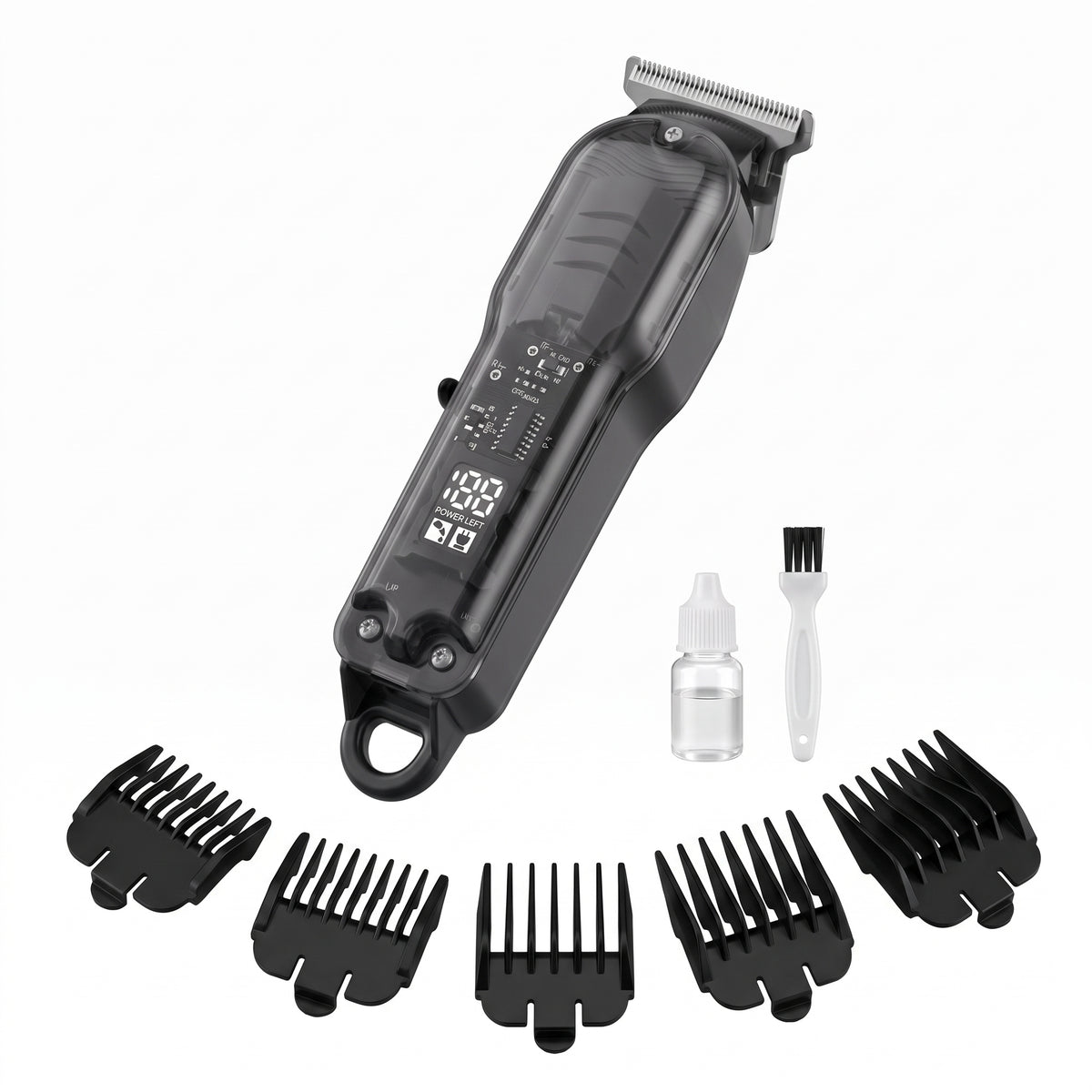 Cortadora de Cabello Moreka W-43 Kit Profesional Pantalla LCD 6 Peines Guía