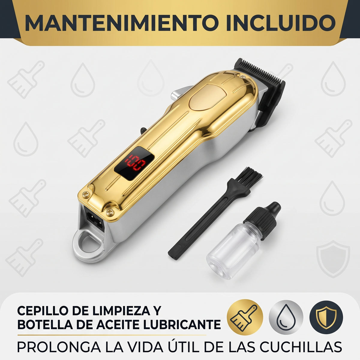 Cortadora de Pelo Profesional Moreka W-44 4 Peines Carga USB