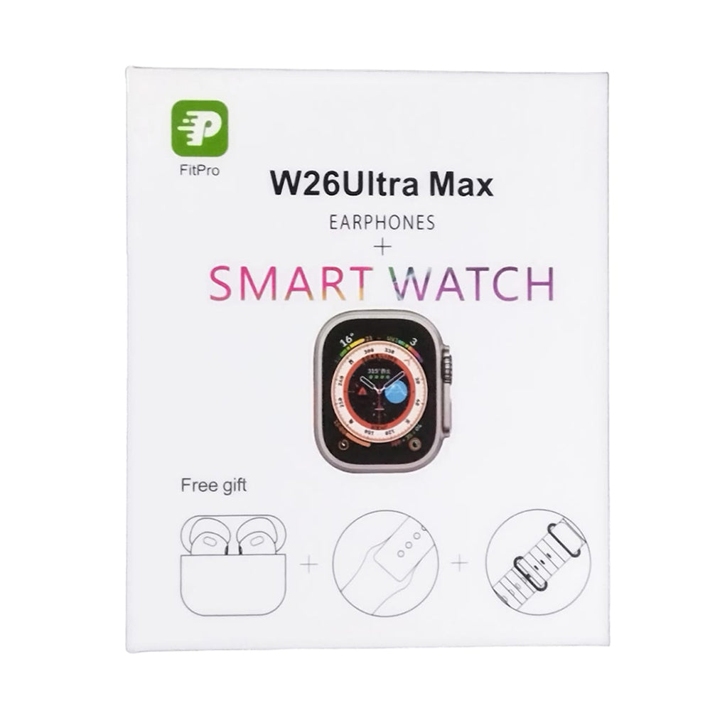 SmartWatch W26 Ultra MAX Serie 8 doble correa y audifonos Bluetooth