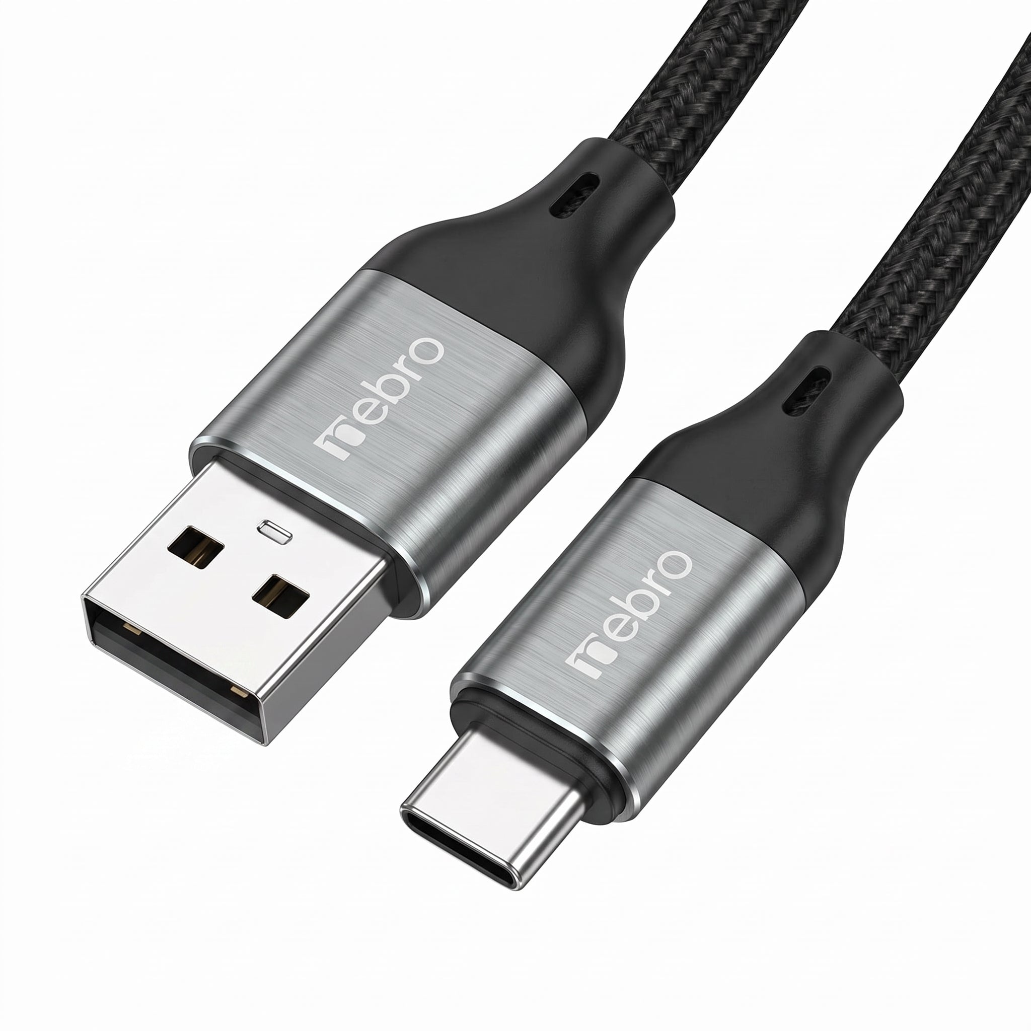 Cable USB-A a USB-C Trenzado Nebro WD-301T Carga rápida 60W