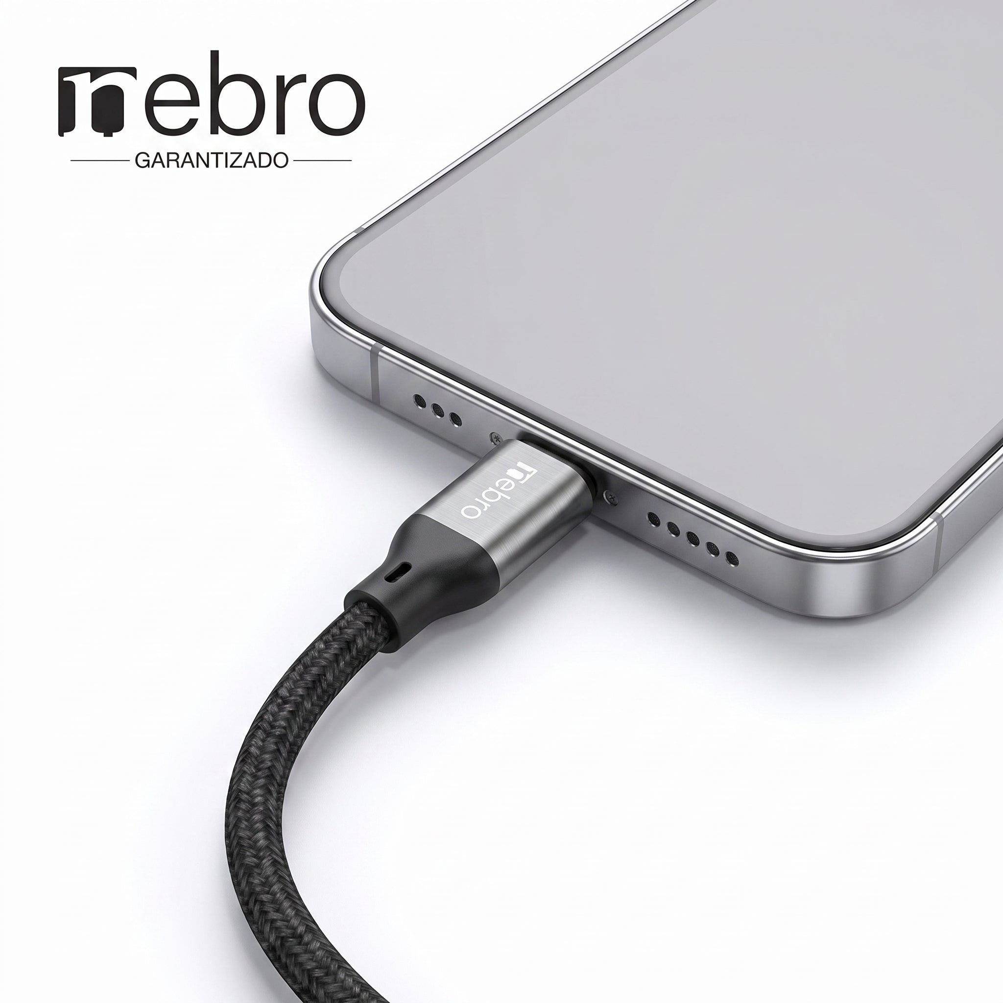 Cable USB-A a USB-C Trenzado Nebro WD-301T Carga rápida 60W