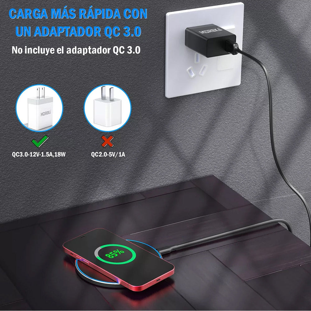 Cargador Magnetico Inálambrico 15W Moreka WX-003