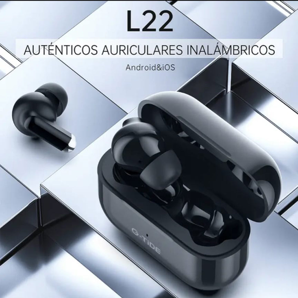 Audífonos Bluetooth Cancelación de Ruido Sport 30mAh + estuche 300mAh IPX4 G-TIDE L22