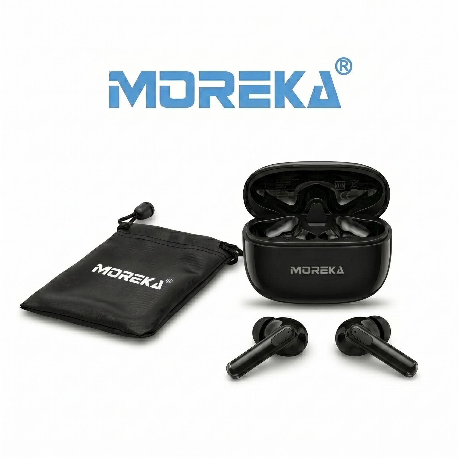 Audífonos Inalámbricos Moreka E603 con 25 Horas de Autonomía Control Táctil y Cancelación de Ruido