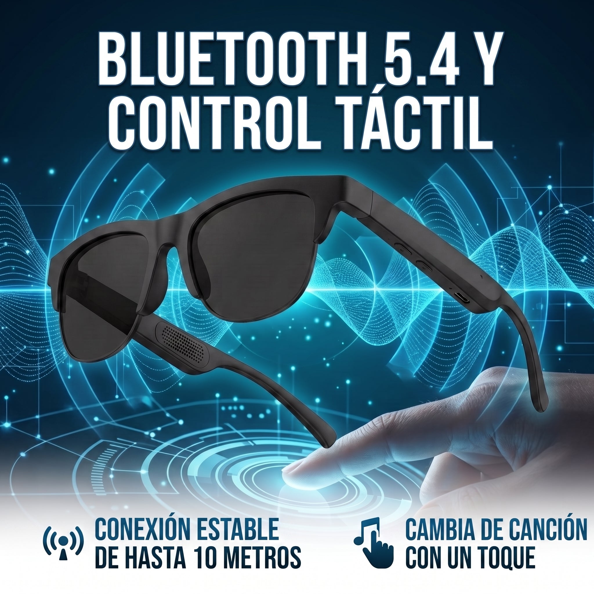 Lentes Inteligentes Moreka YJ01 con Auriculares Inalámbricos Bluetooth 5.4