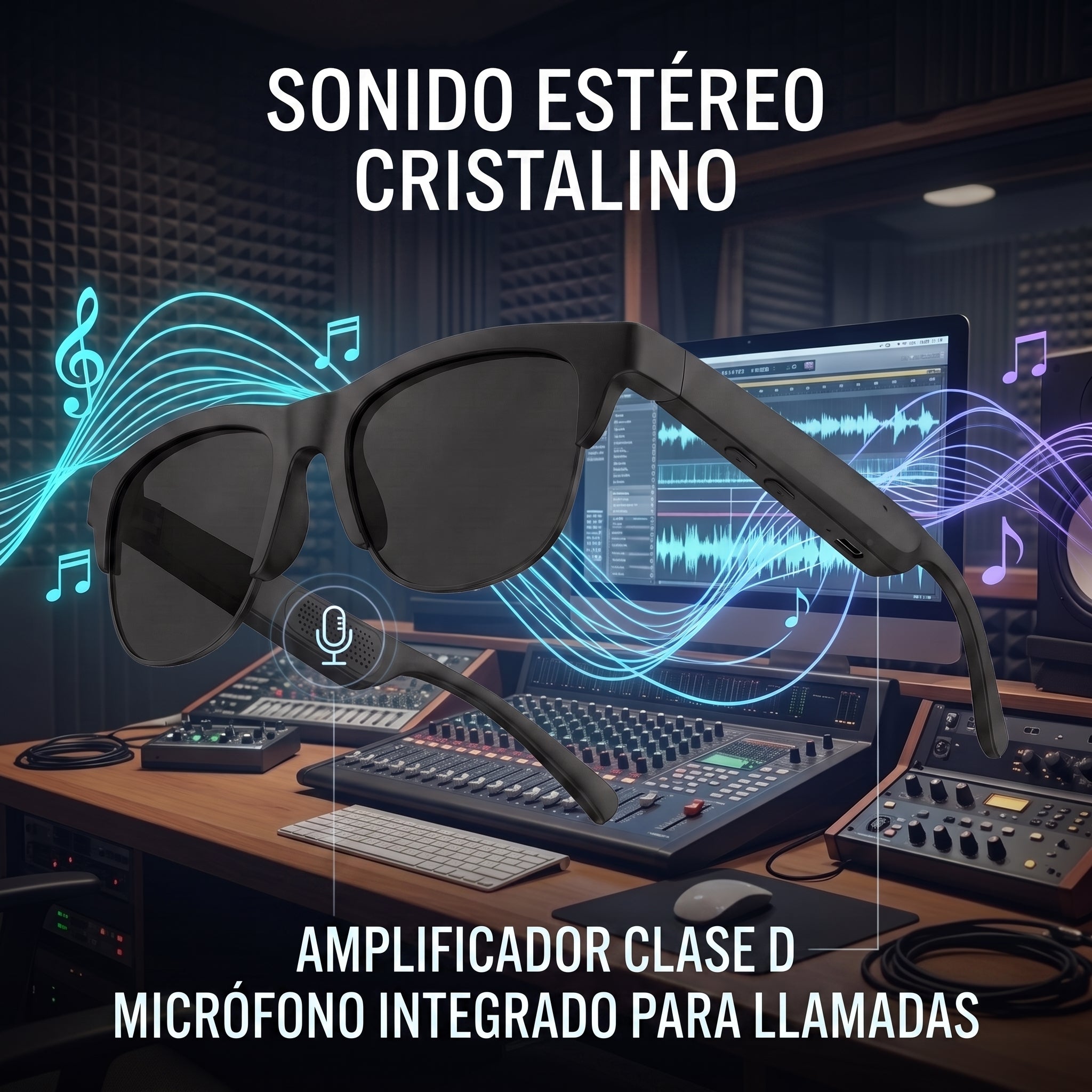 Lentes Inteligentes Moreka YJ01 con Auriculares Inalámbricos Bluetooth 5.4