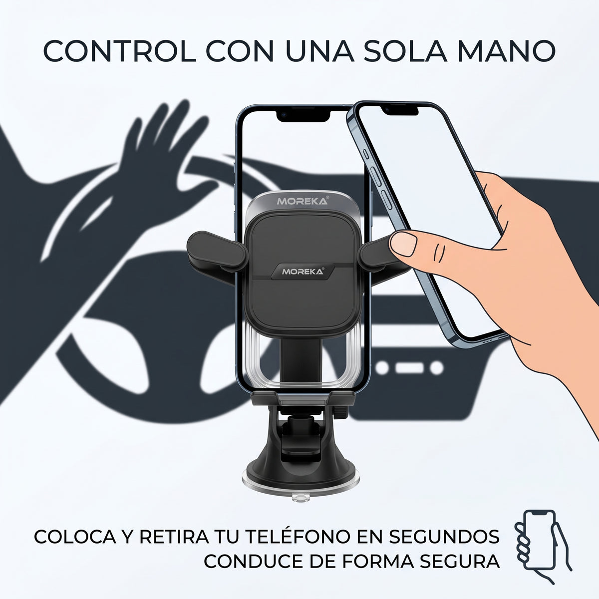 Soporte para Teléfono Móvil Automovil Central Moreka ZJ-011 Giro 360