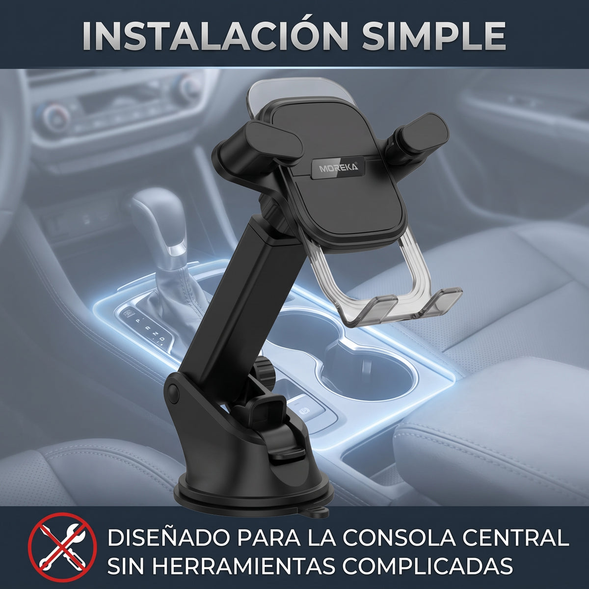 Soporte para Teléfono Móvil Automovil Central Moreka ZJ-011 Giro 360