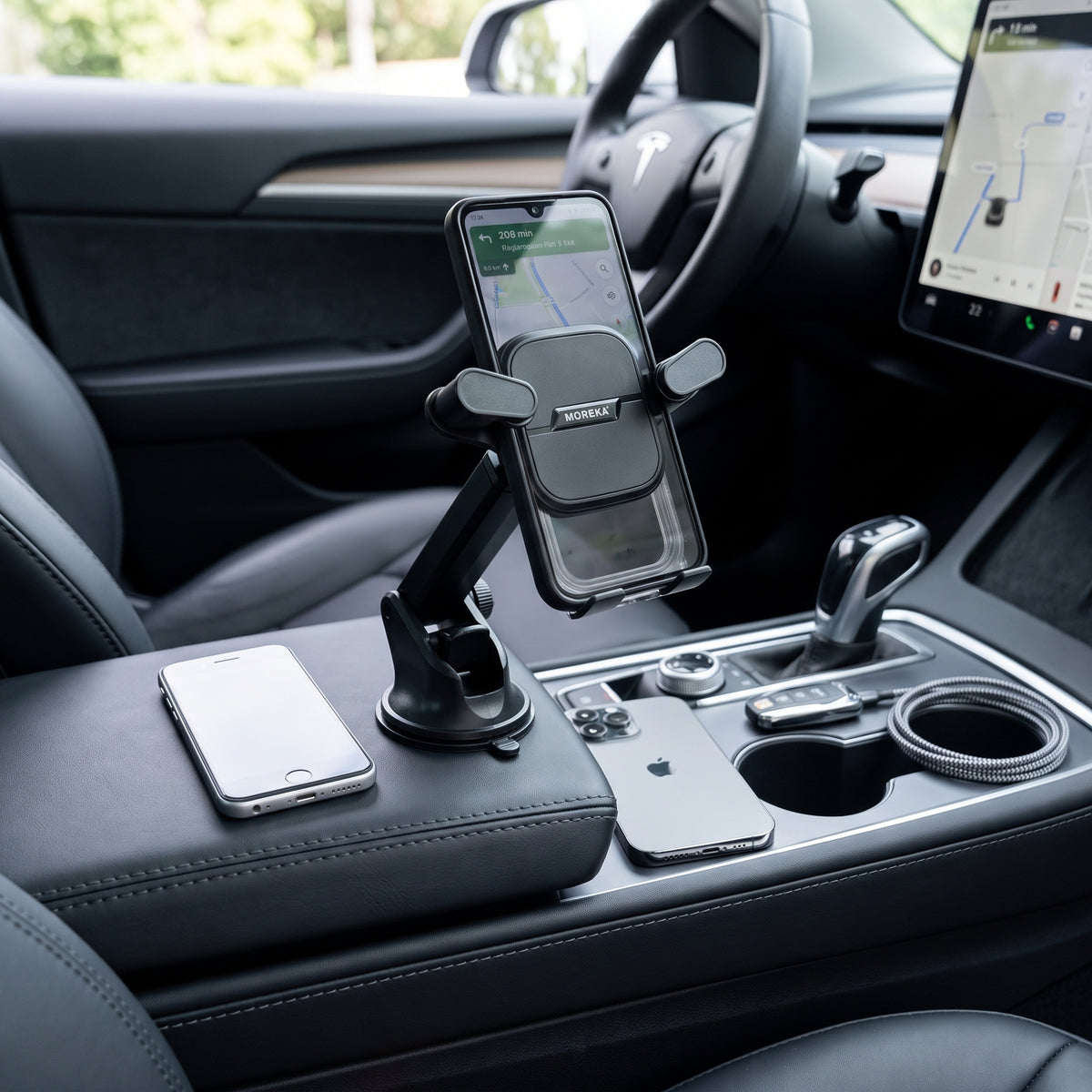 Soporte para Teléfono Móvil Automovil Central Moreka ZJ-011 Giro 360