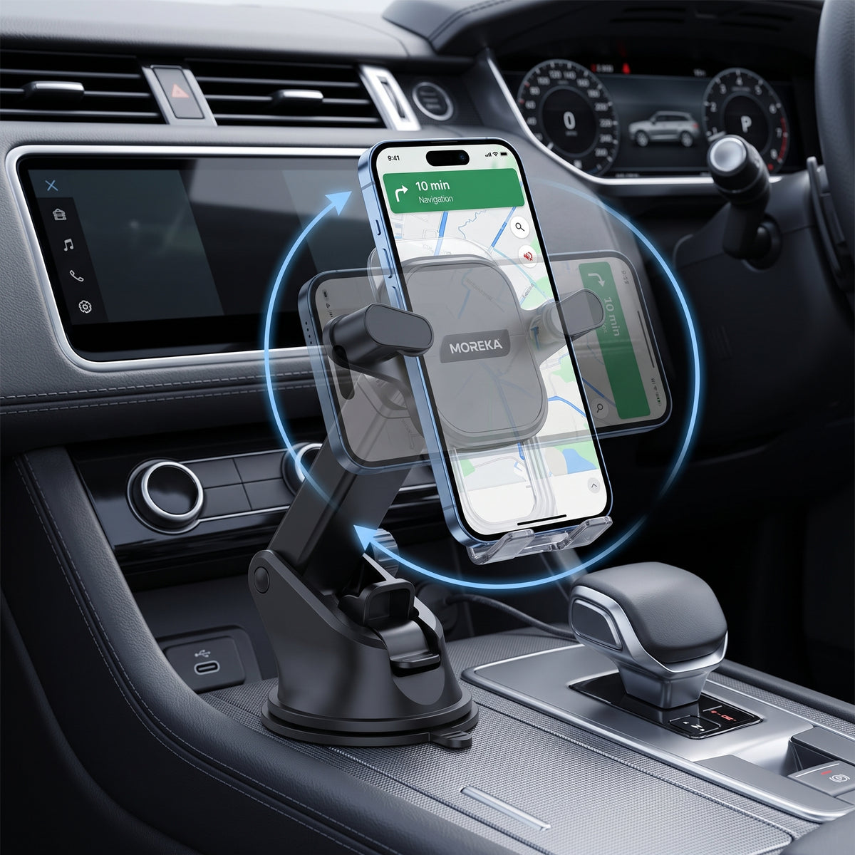 Soporte para Teléfono Móvil Automovil Central Moreka ZJ-011 Giro 360