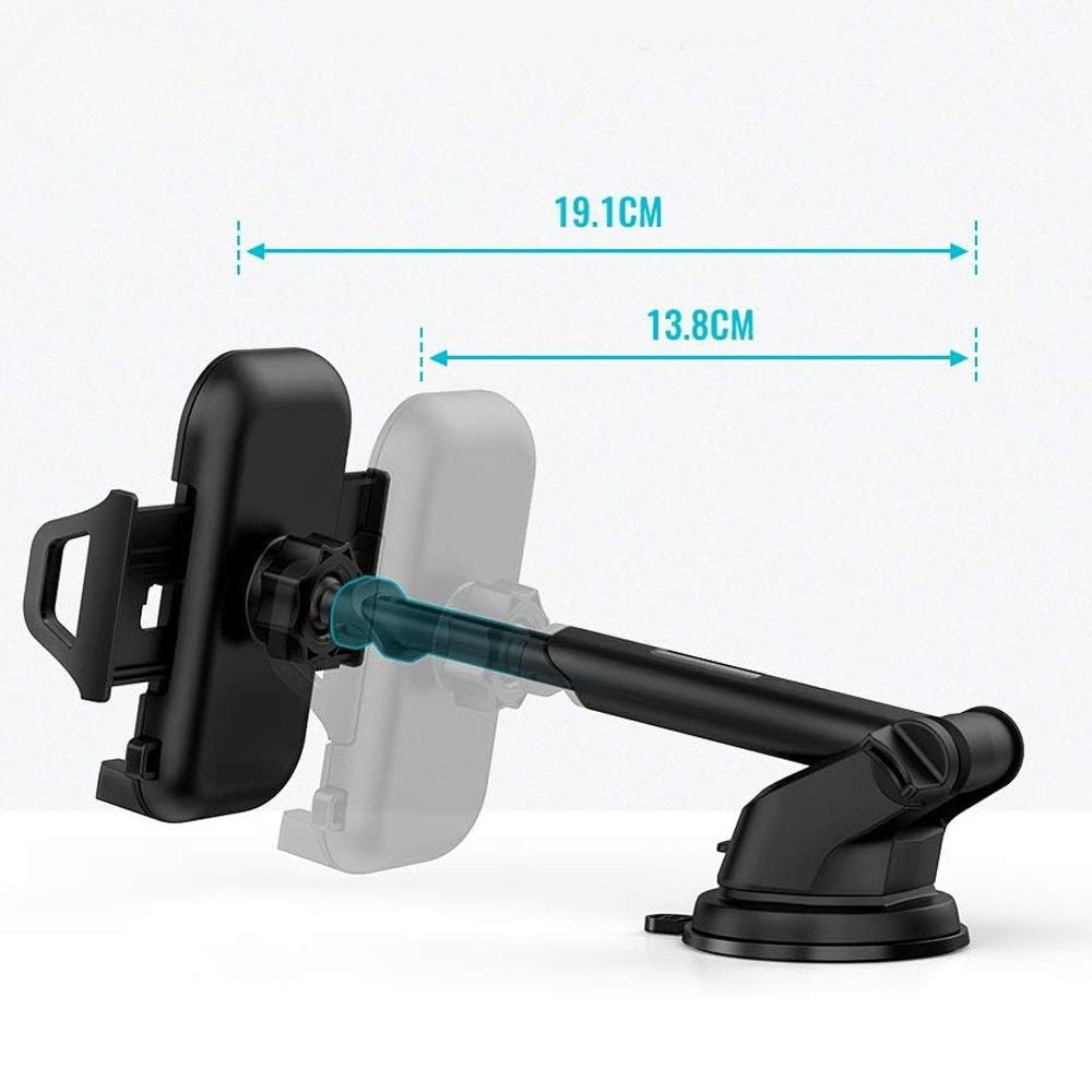 Soporte Automóvil Giratorio con ventosa para tablero y parabrisas Rotación 360° Moreka Modelo ZJ-014